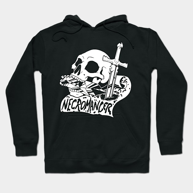 Necromancer Class - White Design Hoodie by CliffeArts